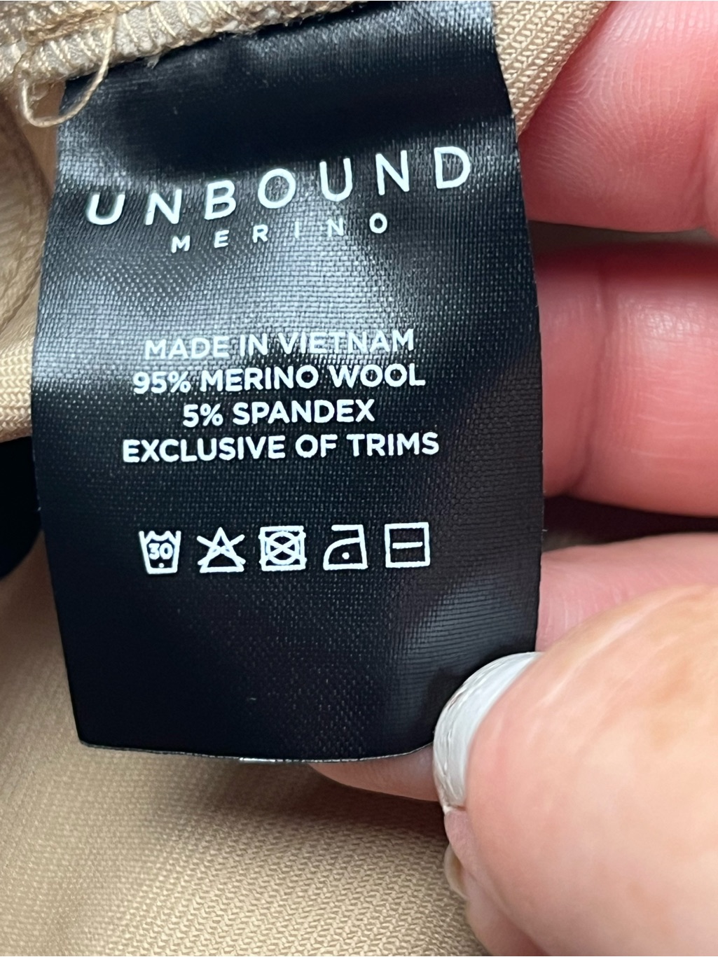 Unbound Merino Wool Women's Slim Merino Travel Pants 26 X 28 Tan Khaki Stretch — image 3 of 8